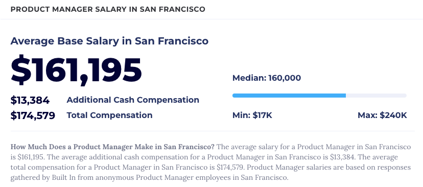 product manager salary
